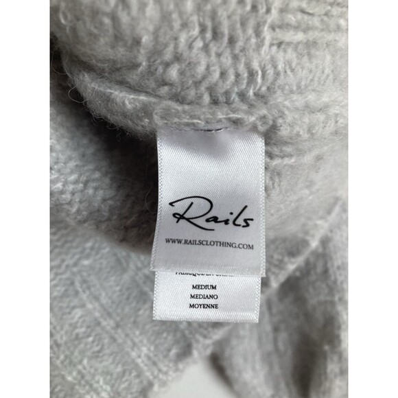 Rails Sybil Sweater MEDIUM Wool Cashmere Alpaca Gray Crew Neck - Picture 5 of 12